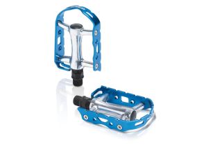 XLC PD-M15 Ultralight V Pédale de vélo (argent / bleu)