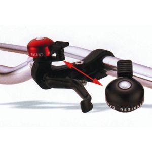 Accell Sonnette de vélo Mini pour montage sur levier de frein (alu | collier inclus)