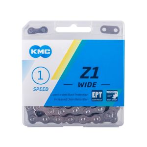 KMC Chaîne de vélo Z1 Wide EPT (112 maillons | gris)