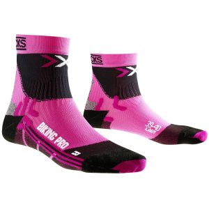 X-Socks Biking Pro Lady Chaussettes de cyclisme (noir / rose)